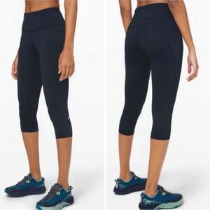 Lululemon Fast and Free High-Rise Crop II 19” Reflective
Black